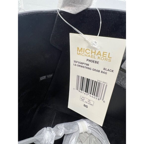 Michael Kors bucket phoebe tote bag large two tone MK signature black - Picture 5 of 12